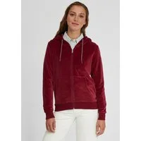 OXMO Kapuzensweatjacke OXVicky Kapuzenpullover aus Nicki-Stiff