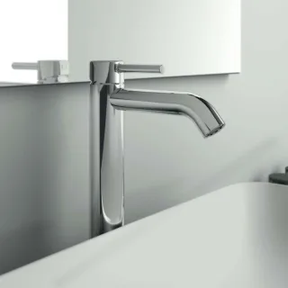 Ideal Standard Ceraline Waschtischarmatur BC269AA mit verlängertem Sockel, verchromt, ohne Ablaufgarnitur