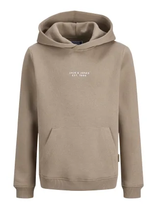 JACK&JONES - JCOPOINT EMBROIDERY SWEAT HOOD JNR desert taupe - Gr. - 152