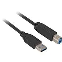 USB 3.2 Gen 1 Kabel, USB-A Stecker > USB-B Stecker schwarz, 3 Meter