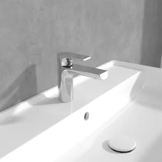 Villeroy und Boch Liberty Einhebel-Waschtischarmatur TVW10700100161 ohne Ablaufgarnitur, verstellbarer Strahlregler, chrom