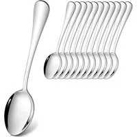 LuxusKollektion Esslöffel 12er Set Edelstahl Tafellöffel Suppenlöffel 20.8cm Modernes Menülöffel