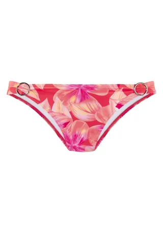 s.Oliver LM Bikinihose mit Ring peach-print - Gr. - 34