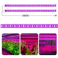 Qualra Pflanzenlampe 30/50cm LED Pflanzenlampe 8/12/16H Timer Vollspektrum Grow Lampe, 5 Helligkeitsstufen