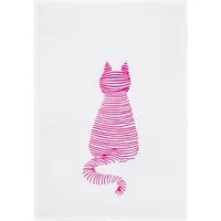 17,30 Hamburg Geschirrtuch Katzenwäsche, Pink, (1-tlg), 50x70cm, Siebdruck