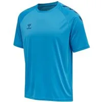 hummel T-Shirt hmlCORE XK Core Poly (Interlock-Stoff) Kurzarm blau Herren