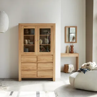 Geschirrschrank aus massivem Teakholz Eden