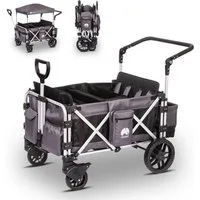 elvent Bollerwagen FamilyStar 4, Kompakt faltbar, Für bis zu 4 Kinder, Superleicht und komfortabel