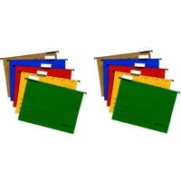 Herlitz Organisationsmappe 10 Herlitz Hängemappen / DIN A4 / Kraftkarton 230g/m² / 5 verschiedene