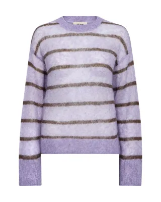 MOS MOSH - MMOrisa Stripe Knit violet tulip - Gr. - XS