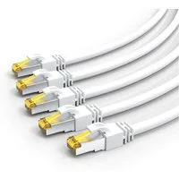 Primewire LAN-Kabel, CAT.7, RJ-45 (Ethernet) (50 cm), Gigabit Ethernet S/FTP Netzwerkkabel, 10000 Mbit/s, Patchkabel - 0,5m