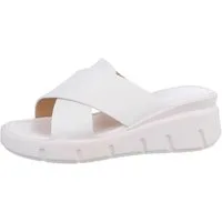 Ital-Design Damen Mules Freizeit Plateausandaletten (85698041) Keilabsatz/Wedge Keilsandaletten in Weiß