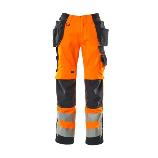 MASCOT Wigan Hose mit Hängetaschen SAFE SUPREME Hi-vis Orange / Schwarzblau 46 - 15531-860-14010-90C46