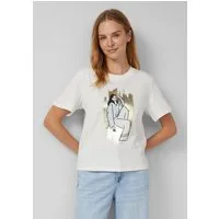 s.Oliver Kurzarmshirt T-Shirt T-Shirt mit Folien-Print