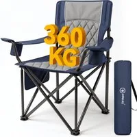 HOMECALL Campingstuhl Übergroßer Klappstuhl mit hoher Rückenlehne, XXL Faltstuhl Gepolstert (Bis 360KG Belastbar, 1 St), Robust und Zuverlässig klappstuhl für Outdoor, Balkon, Garten