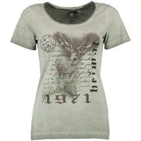 OS Trachten Trachtenshirt Skylup Damen Trachtenshirt mit Rundhalsausschnitt