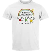 MoonWorks Print-Shirt Herren T-Shirt Exzessiver Alkoholkonsum Fun-Shirt Spruch lustig mit Print