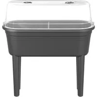 Elho Hochbeet Florus Anzuchttisch Set Kunststoff 78 x 37 cm grau