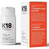 K18 Haarmaske Leave-In Molecular Repair Hair Mask 50ml – Leave-in Haarmaske für, geschädigtes Haar – intensive Haarpflege bei chemisch behandeltem Haar, Hitze-Styling & mechanischer Belastung, 4 Minuten Einwirkzeit