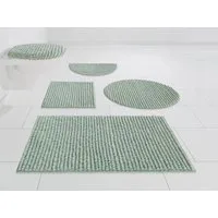 my home Badematte Renat, Badvorleger, Badezimmer Teppich, Scandi, Höhe 15 mm, schnell trocknend, strapazierfähig, fußbodenheizungsgeeignet, Materialmix, halbrund, Badteppich, Badgarnitur, Chenille-Optik, auch als 3 tlg. Set