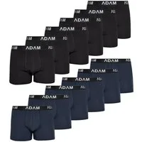 ADAM JEANS Boxershorts Herren Boxershorts aus extra weicher 100% Baumwolle Trunks Men Boxer-1 (12-St., 2er Set, 6er Set, 8er Set, 10er Set, 12er Set) Boxershorts Herren Boxer Shorts Männer Unterhosen Trunks Underwear