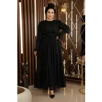 MODAMİHRAM Abendkleid ElbiseStein Detail Glitzer Chiffon Abendkleid