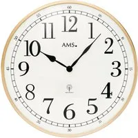 AMS Funkwanduhr F5606 (Quarzuhr, Wohnzimmer, Esszimmer,Küche,Büro,Ø 40cm)