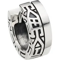 Bruno Banani Single-Creole Schmuck Geschenk Single Creole 925 Silber strukturiert geschwärzt