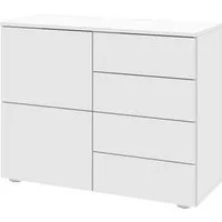 borchardt Möbel Kommode Rova, Sideboard Breite 93 cm, Mit praktischer Push-to-open-Funktion, 2 Türen und 4 Schubkästen