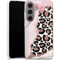 DeinDesign Handyhülle Leopard Glitzer Look Marmor Patterns and Textures Smooth Pink, Samsung Galaxy S25 Slim Case Silikon Hülle Ultra Dünn Schutzhülle