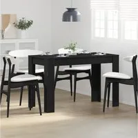 vidaXL Esstisch, Esstisch Schwarz Eichen-Optik 120x60x76 cm Holzwerkstoff