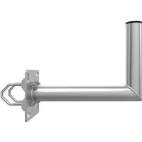 PremiumX SAT-Halterung 35cm Balkon-Ausleger ALU Geländer Balkon-Halterung mit Schellen