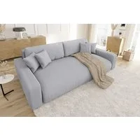 S-Style Möbel Schlafsofa Emma mit Bettkasten in Cord-Stoff