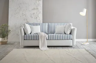 Home affaire 2,5-Sitzer "CALIFORNIA" maritimer Landhausstil, in 3 Breiten, mit Holzfüßen Weiß lackiert