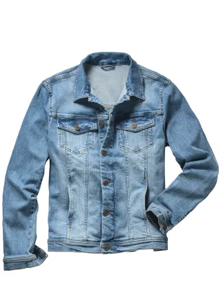 Mey & Edlich Herren Jeansjacke Aqua Blau 98 % Baumwolle, 2 % Elasthan