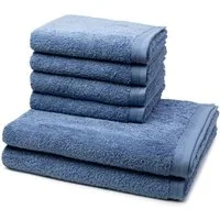 Möve Handtuch Set Superwuschel, Walkfrottee (Spar-Set, 6-St), 4 X Handtuch 2 X Duschtuch im Set - Baumwolle - Saugstark
