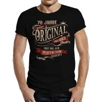 RAHMENLOS® T-Shirt als Geschenk zum 70. Geburtstag - alles noch original und frisch