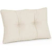 Beautissu Sitzkissen Lounge Kissen Outdoor Natur XLuna, 50x40cm, Sitzkissen Gartenstuhl 10 cm dick Sitzpolster Auflagen für Gartenmöbel
