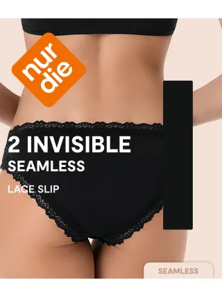 NUR DIE DAMEN INVISIBLE LACE SLIP 2ER PACK