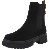 Ital-Design Stylische Chelsea-Stiefel mit flexiblem Design für Damen Plateaustiefelette (90515146) Blockabsatz Stiefeletten in Schwarz