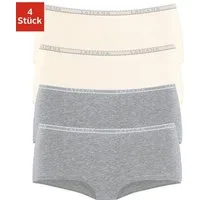 LASCANA Panty (4er-Pack) aus elastischer Baumwoll-Qualität