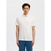 Selected Poloshirt SLHFAVE ZIP SS POLO NOOS Baumwollmischung, regular fit