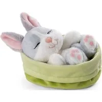 Nici Kuscheltier Sleeping Pets GREEN, Hase 12 cm, schlafend im Körbchen