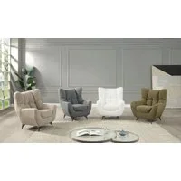 ATLANTIC home collection Sessel Shawn, mit Federkern, trendy Bezug mit Teddyoptik