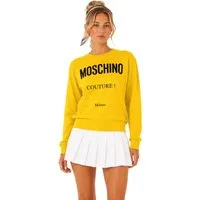 Moschino Sweatshirt Couture! Logo Print Baumwolle Premium Pullover Sweater Elastische Rippbündchen an Ärmeln, Kragen und Saum