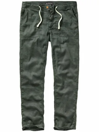 Mey & Edlich Herren Carpenter-Chino Grün 52 % Leinen, 47 % Baumwolle, 1 % Elasthan