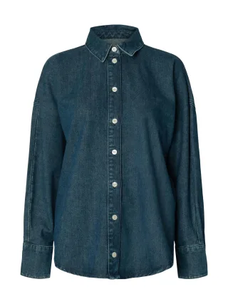 selected women - SLWBELLA BATSLEEVE DENIM SHIRT Medium Blue Denim - Gr. - 34