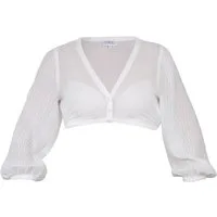 MarJo Dirndlbluse Dirndlbluse Nandlstadt 3/4-Arm weiß