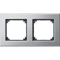 Metallrahmen zweifach waagerecht und senkrecht Montage Typ 475260 platin, Retail