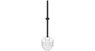Giese WC Bürste, Stiel in schwarz matt, Bürstenkopf weiss, 81300-14 81300-14